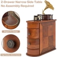 thumbnail image 5 of Table d'Appoint en Bois à 2 Tiroirs, Aucun Assemblage Requis, 5 of 5