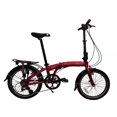 thumbnail image 1 of Wonder - SOLOROCK Vélo Pliant en Aluminium 20 Pouces 8 Vitesses, Frein en V - Rouge, 1 of 1