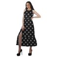 thumbnail image 3 of Moomaya Robe de Vacances pour Femmes en Rayonne, Col Licou, Sans Manches, Fente avant, Robe Imprimée, 3 of 4