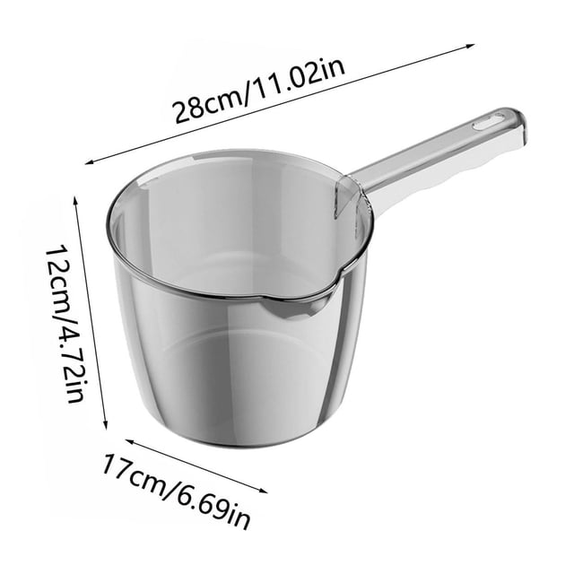 Cooking Kitchen Gadgets Plastic Water Spoon 28x8cm/11x3.1 Inches, Transparent Ladle for Home Kitchen Measuring and Watering