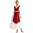 thumbnail image 1 of Nyeemya Robe de Danse Sans Manches Métallique Ourlet Irrégulier Bordeaux S/M, 1 of 7
