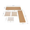 thumbnail image 3 of Linon 5 Piece Polyester Cushion/Pillow Set for Troyin Nook in Beige, 3 of 13