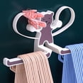 thumbnail image 4 of Portemanteau Sans Trou Rangement Balcon Étendoir Pinces Crochets Rangement de Mouchoirs Serviettes Étagères pour Laveuse, 4 of 6