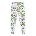 thumbnail image 4 of Pyjama Garçon Enfants Dinosaure Imprimé Col Rond Manches Longues Haut Pantalon Ensemble 2 Pcs Printemps Automne Ensemble de Pyjama Pyjama Bébé Noir 5 Ans-6 Ans, 4 of 5