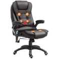 thumbnail image 1 of HOMCOM Executive Office Chair w/ Massage and Heat, Computer Chair, Brown, 1 of 10