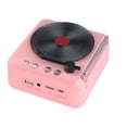 thumbnail image 1 of RXIRUCGD Haut-Parleur Bluetooth Lecteur de Disques Subwoofer Sans Fil Haut-Parleur Rétro Mini Haut-Parleurs Portables Cadeaux de Noël pour Femmes Filles, 1 of 7