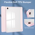 thumbnail image 3 of TFixol Samsung Galaxy Tab A9/A9 Plus 8.7/11-Inch Tri-Fold Transparent Case with Pen Holder, Auto Wake/Sleep, Magnetic Closure, Lightweight Design - Pink, 3 of 6