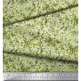 thumbnail image 2 of Soimoi Modal Satin Fabric Leaves & Floral Batik Printed Fabric 1 Yard 42 Inch Wide, 2 of 3