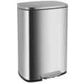 thumbnail image 1 of FDW Kitchen Step Trash Can with Lid, 13 Gallon (50L), Stainless Steel, Brushed Silver, 1 of 8