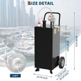 thumbnail image 3 of OUYAWEI Panier de Carburant et de Gaz de 30 Gallons avec Roues et Pompe Manuelle de Transfert, Réservoir de Stockage de Carburant Diesel avec 2 Roues Roulantes en Caoutchouc Plein Sans Plat, Contenant de Carburant Essence Diesel [Tuyau de 9,8 Pi], Noir, 3 of 7