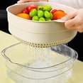 thumbnail image 1 of Dvkptbk Multi Functional Basket New Fruit Cleaning Bowl with Strainer Container Kitchen Sink Food Catcher Drainer Fruit Rinser Vegetable Washing Filter Bowl Drain Basket Home Essentials, 1 of 6