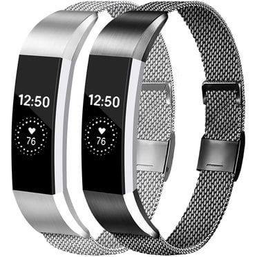 Bracelets de Remplacement en Métal Compatibles avec les Bracelets Fitbit Alta Hr, Bracelet de Poignet en Métal Ajustable pour Fitbit Alta Hr 2 7/ Fitbit Alta 2 6 Petite Grande Taille