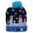 thumbnail image 1 of Christmas Decor Knitted Christmas Hat Cartoon Pattern Light Flashing Cap LED New Year  Gifts, 1 of 4