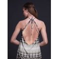 thumbnail image 2 of Bimba Robe de Plage Teinture sur Nœuds pour Femmes, Imprimée, Dos Nu, Longue, à Col Licou, Ray-Ondrée - Moyen, 2 of 6