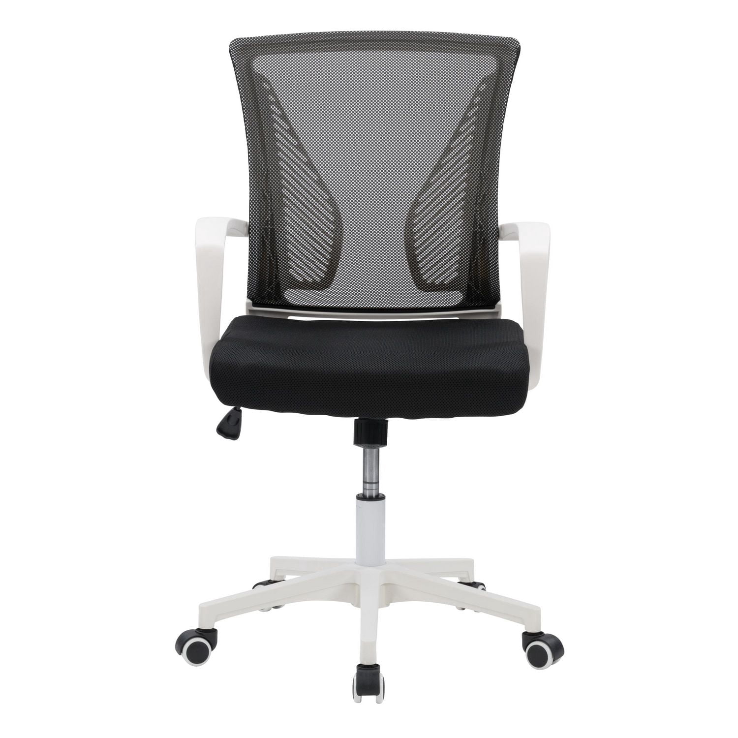 CorLiving Cooper Ergonomic Mesh Back Adjustable Height Adult Office Chair with Wheels, Black/White