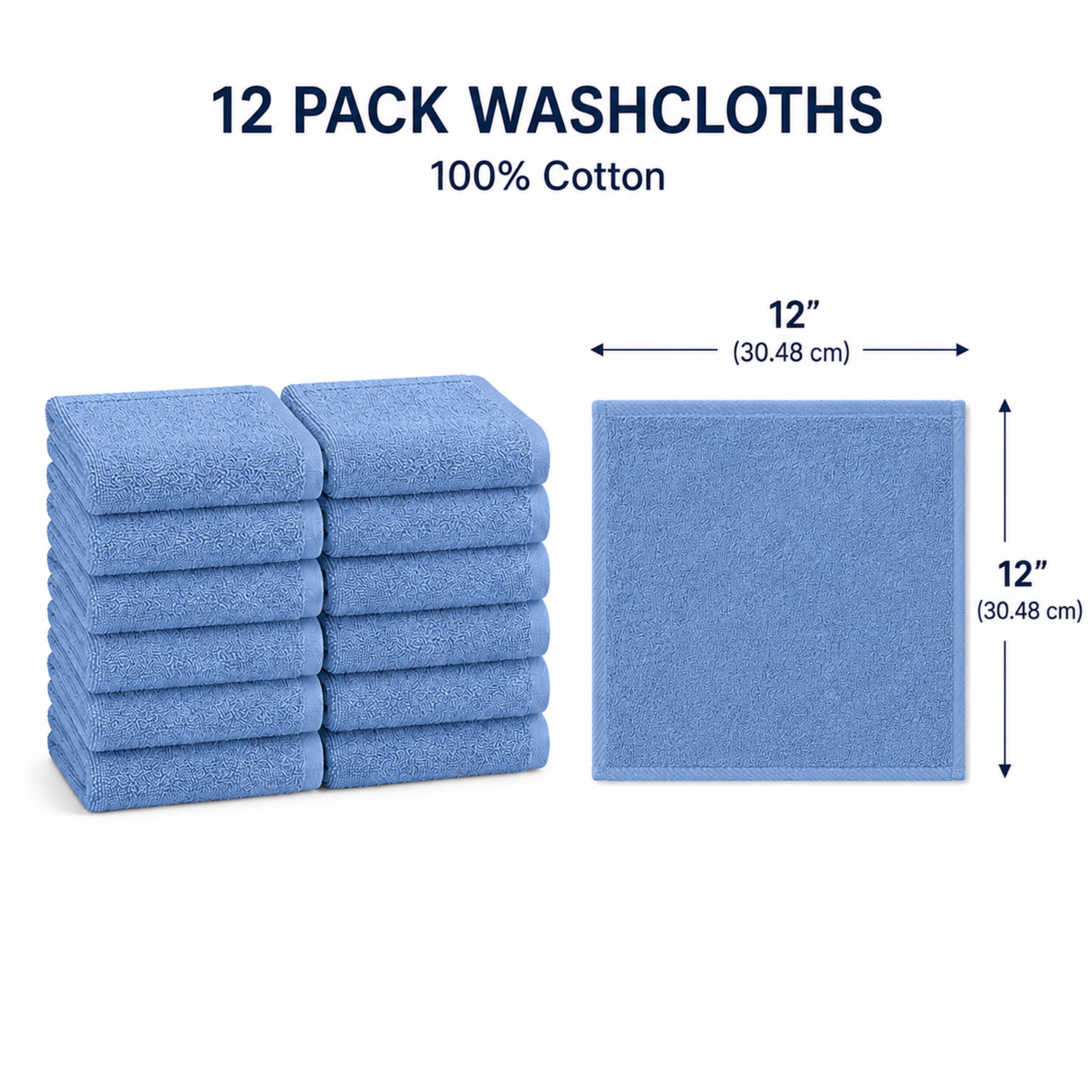 Ensemble de 6 serviettes bain Swift Home — 100 % coton, luxueusement douces, très absorbantes, séchage rapide, aqua