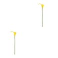 thumbnail image 2 of kurtrusly Wedding Decor With Simulated Calla - Choose Variety Of Colors And Styles With High 3D And Simulation Durable PU Pure Yellow 2PCS, 2 of 6