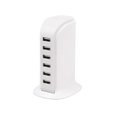 thumbnail image 1 of 30W 6 Port USB Charger DC 5V 6A Universal Power Adapter Socket Smart Phone Desktop Charger For Phone ,Easy to Use, 1 of 6