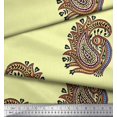thumbnail image 3 of Soimoi Rayon Fabric Peacock Block Printed Craft Fabric by The Yard 56 Inch Wide, 3 of 3