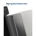thumbnail image 3 of 60L / 16 Gallon Stainless Steel Step Trash Can - Soft-Close Plastic Lid, Bag Holder Rim, Rustproof Metal Kitchen Garbage Bin with Pedal, Rear Handle, Large Capacity for Home or Office, White, 3 of 7