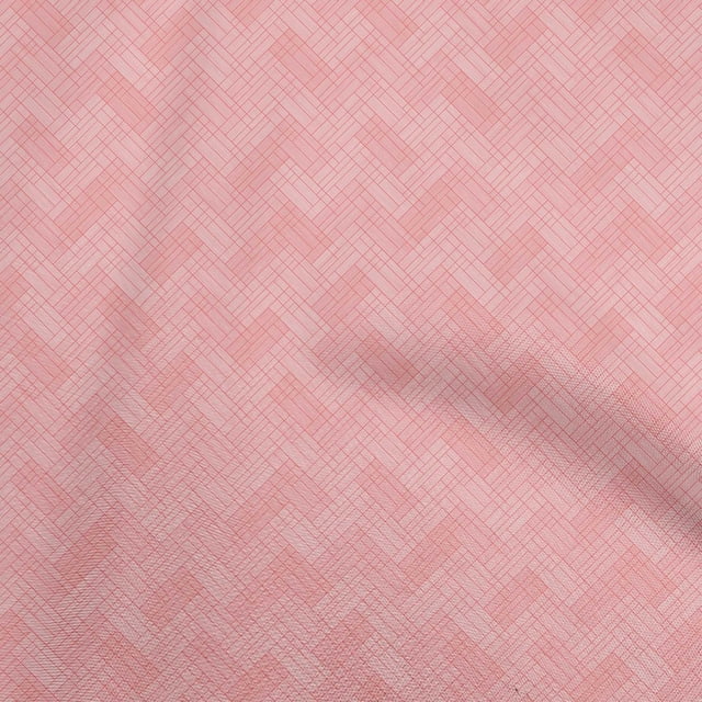 oneOone Silk Tabby Blush Pink Fabric Geometric Sewing Craft Projects Fabric Prints By Yard 42 Inch Wide