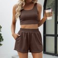 thumbnail image 4 of Birdeem Womens Spring and Summer Solid Tank Top Shorts Two Piece Casual Home Set, 4 of 9