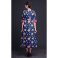 thumbnail image 3 of Bimba Robe à Boutons Florale Col Mandarin Manches Retroussables Robe Chemise-Moyenne, 3 of 5