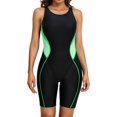 thumbnail image 1 of Beautyin Athletic One Piece Swimsuits for Women Boyleg Swimwear Racerback Bathing Suits, 1 of 8