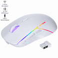 thumbnail image 1 of Wireless Gaming Mouse,24000DPI,6Programmable Buttons,75H Battery Life,6RGB Backlit,3 Mode USB-C Wired/2.4GHz/Bluetooth 5.3,Rechargeable Gaming Mice for PC/PS5/Mac/Computer/Laptop/Tablet,White, 1 of 9