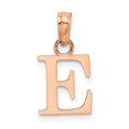 thumbnail image 1 of Diamond2Deal 14K Pendentif Initiale Lettre E en Or Rose pour Femmes, 1 of 3