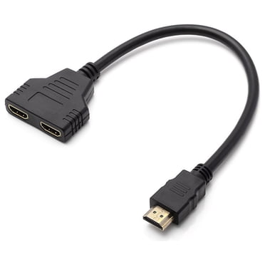 HDMI Splitter Adapter Cable 1 in 2 Out HDMI Male to Dual HDMI Female 2K x 4K HDMI Splitter for HDTV PlayStation 3 DVD HCD Support Two The Same TVs at The Same Time