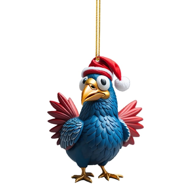 Vaidha Cute Rooster Car Pendant Home Tree Decoration Christmas Tree Ornament Home Decor