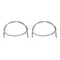 thumbnail image 2 of VONKY Motorcycle Brake Oil Hose Line Pipe Fitting Stainless Braided Steel Silver 140cm 2Set, 2 of 6