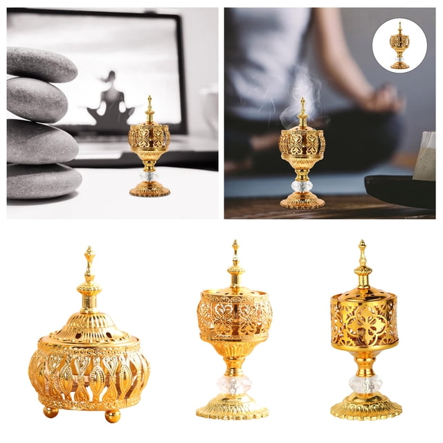 Desktop Ornament Unique Incense Burner Bowl Bakhoor Rashers Incense Holder Cauldron Kit Aromatic Home Decorative Piece