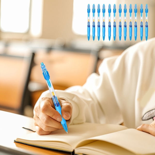 Gel Pen Fine Point Writing Tool Smooth Ink Office School Supply Note Taking Blue Color Plastic Material For Journaling Free Size Blue