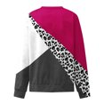 thumbnail image 4 of 2023 Chandail à Capuchon Surdimensionné pour Femmes Col Rond Mode Décontractée Manches Longues Imprimé Chandail en Molleton Hauts Blouse Costumes Halloween/noël 50 % de Rabais Liquidation, 4 of 5