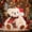 C 9W2, variant on ZZkhGO White Christmas Teddy Bear Doll, Plush Bear with Red Santa Hat Ornament, Soft Holiday Decoration Gift for Kids