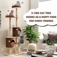 thumbnail image 4 of Costway 75" Multi-layer Wooden Cat Tree Indoor Tower Activity Play Center with 2 Condos, 4 of 10