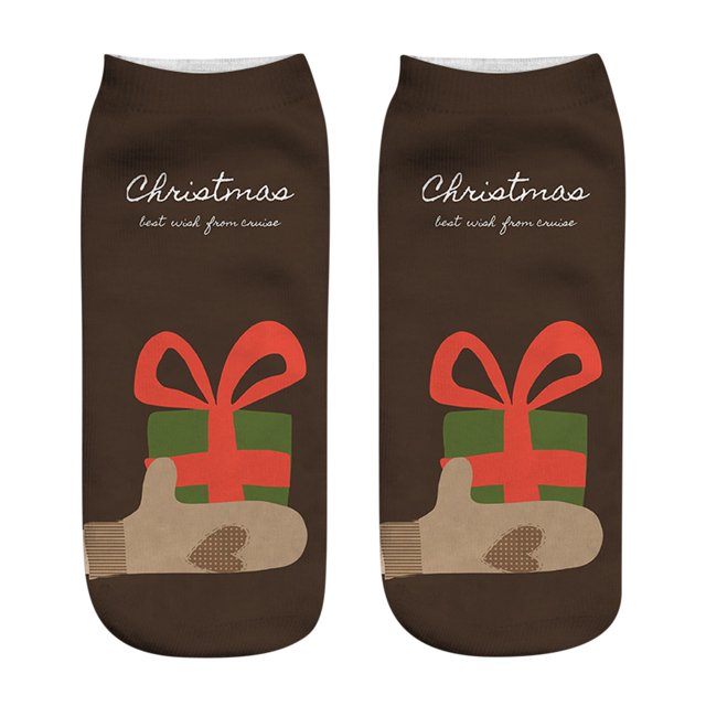 Harpily Women Fashion Three-dimensional Printed Socks Christmas Socks