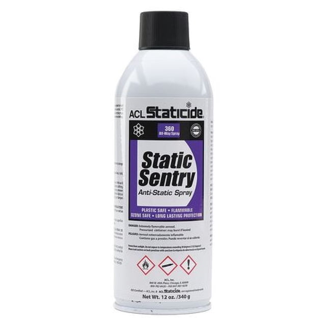 ACL Staticide 2006 Static Sentry, Aerosol, 12 oz, White
