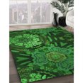 thumbnail image 3 of Ahgly Company Machine Washable Indoor Square Transitional Deep Emerald Green Area Rugs, 8' Square, 3 of 7