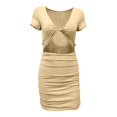 thumbnail image 2 of Gspmoly Robes pour Femmes, Robe Chandail Imprimée à Col Rond et Manches Courtes pour Femmes, Robes Formelles pour Femmes Offres du Jour, 2 of 3