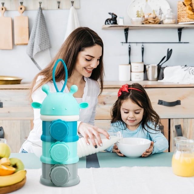 4 Stackable Baby Milk Powder Dispenser Dispenser Non-Spill Travel Container Milk Powder Dispensers Pot Portable Snack Storage Box
