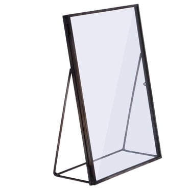 Vintage Glass Freestanding Picture Photo Frame Portrait 8.9 x 12.7cm