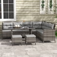 thumbnail image 2 of Outsunny 6 Pieces Patio Dining Set Wicker Outdoor Furniture Set, 2 of 10