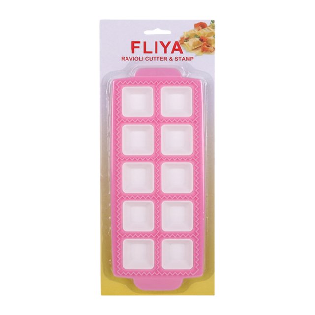 Maytalsory Dumplings DIY Tool Delicious Dumplings Easily Pink Wide Applications Durable 10 Grid Squares