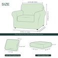 thumbnail image 3 of CHUN YI Stretch Checks Spandex Sofa Cover Separate Backrests Cushions Cover Slipcover, 3 of 5