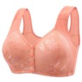 thumbnail image 1 of Fgnfyis Women's Solid Color Lace Pattern Front Buckle Non Underwire Tank Top Bra Everyday Wear Bras Pink 46, 1 of 7