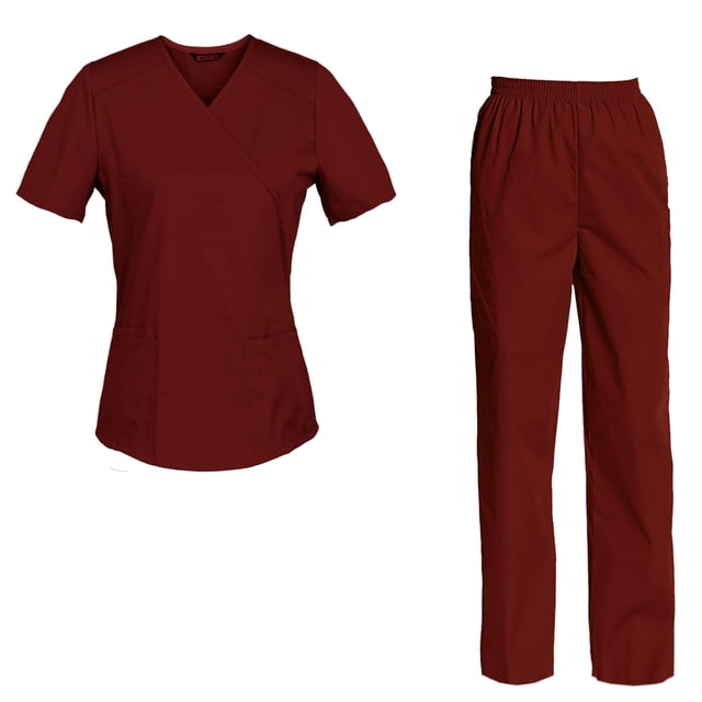 Women's Scrubs Set Scrub Top and Pants Scrubs Set