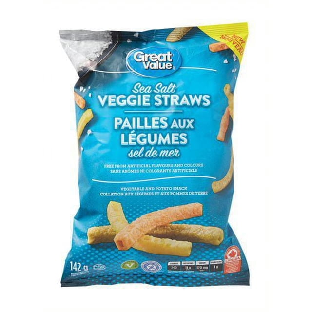 Great Value Sea Salt Veggie Straws Potato Snack